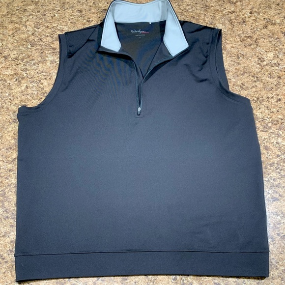 NWOT Walter Hagen Essentials Black 1/4 Zip Vest Large Black - Picture 2 of 4